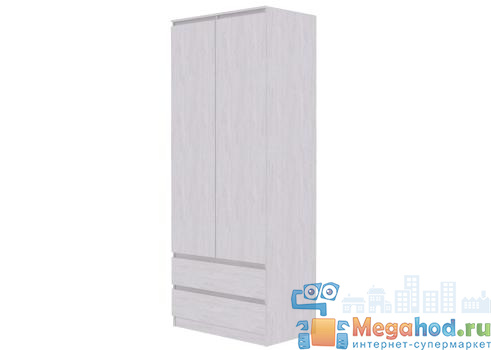 Шкаф 2-х створчатый комбинированный "Бриз" от магазина мебели МегаХод.РФ