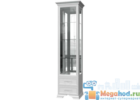 Шкаф витрина 1-но дверный 3 стекла "Грация" Браво от магазина мебели МегаХод.РФ