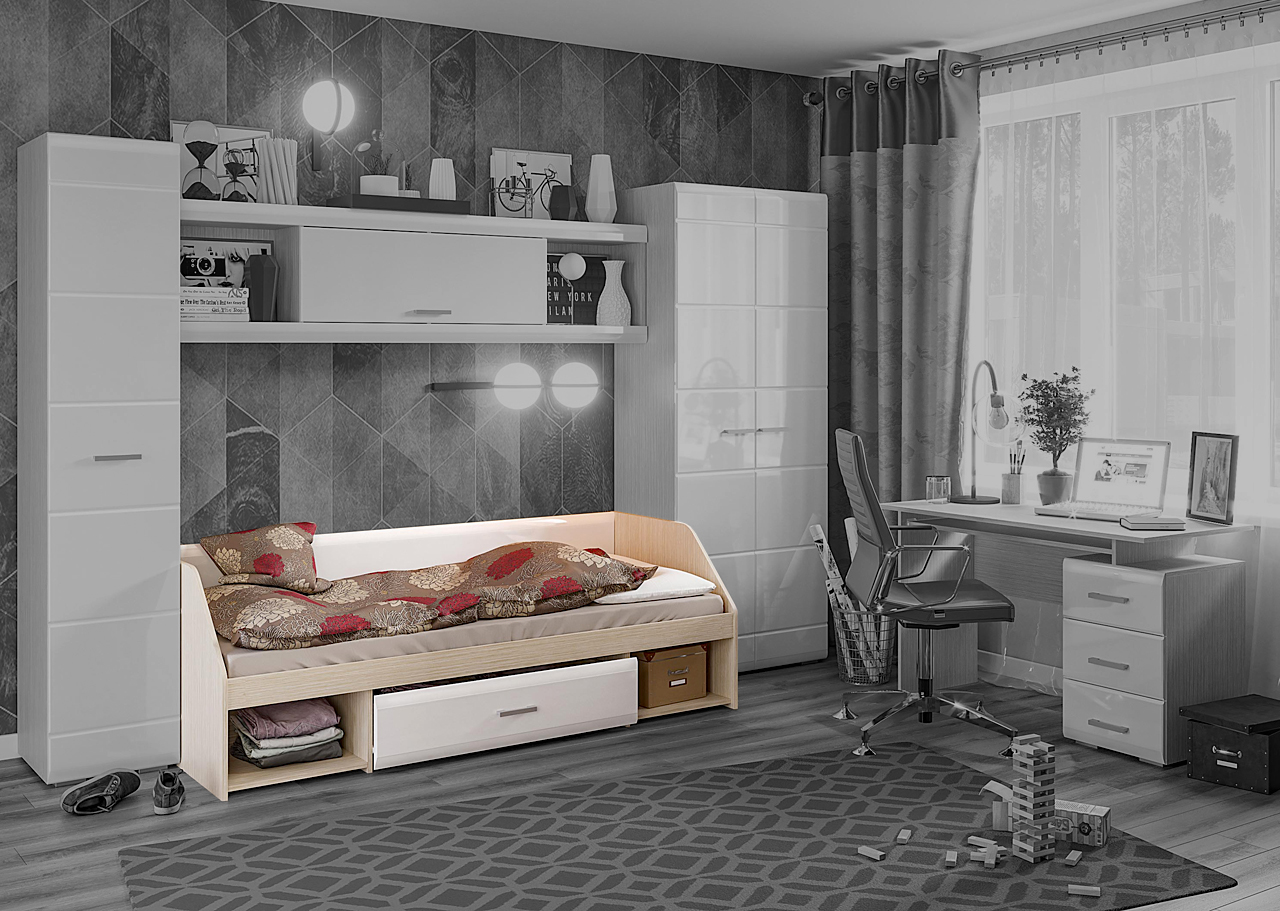 Кровать с ящиком "Симба" Стендмебель от магазина мебели МегаХод.РФ
