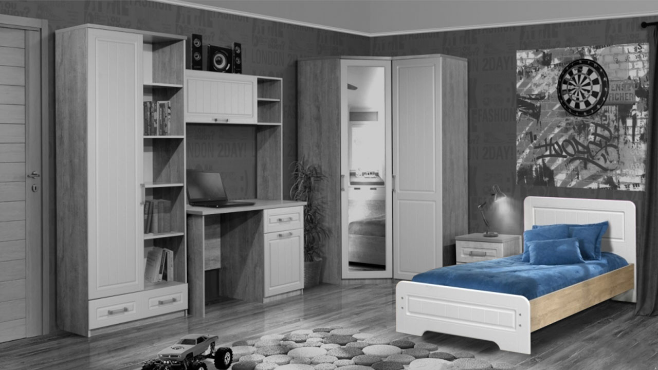 Кровать ЮН5 "Юниор 7 Прованс" от магазина мебели МегаХод.РФ