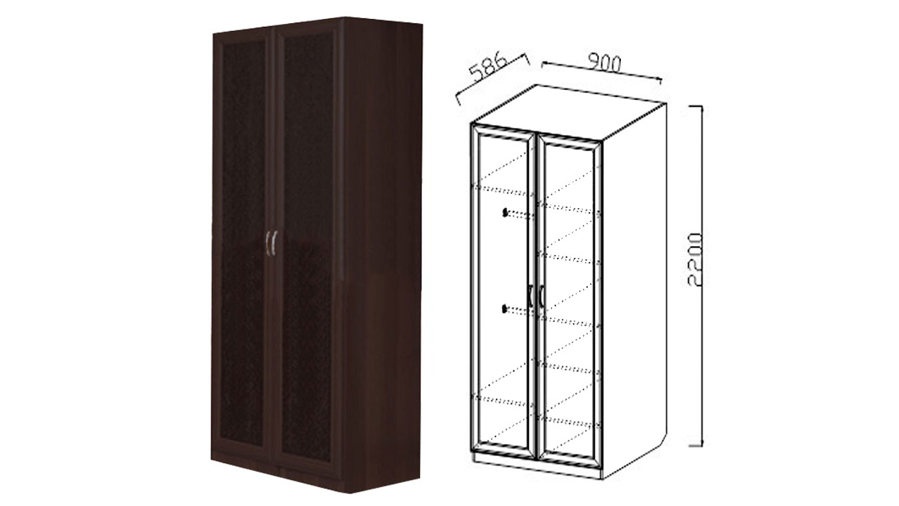 Шкаф 2-х створчатый "Ивушка 7" от магазина мебели МегаХод.РФ