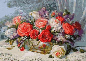 Репродукция "Букет ярких роз"