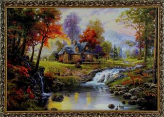 Репродукция "Лесная хижина"