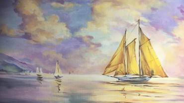 Репродукция "Морская регата"