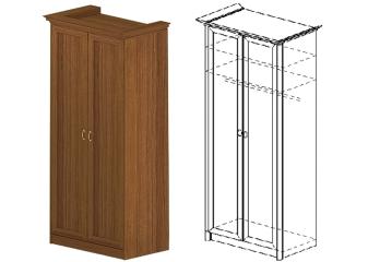 Шкаф 2-х створчатый для одежды ЯН-01 "Янна" Шкаф 2-х створчатый для одежды ЯН-01 "Янна"