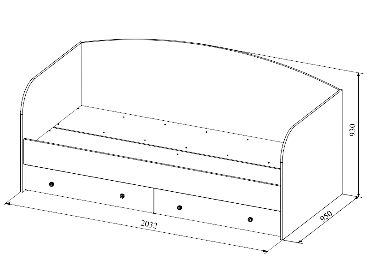 Кровать с ящиками ДКД 2000.1 "Ki-Ki" от магазина мебели МегаХод.РФ