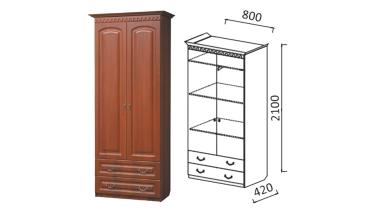 Шкаф 2-х створчатый с ящиками "Гармония 4" Шкаф 2-х створчатый с ящиками "Гармония 4"