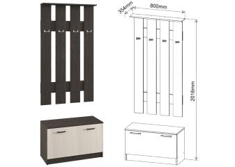 Тумба с вешалкой "Ронда" ПРВ 800.1