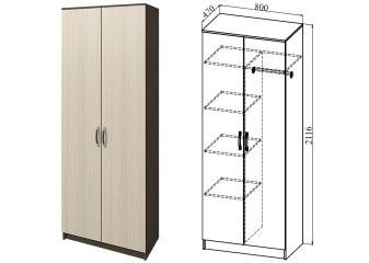 Шкаф 2-х дверный "Ронда" ШКР 800.2