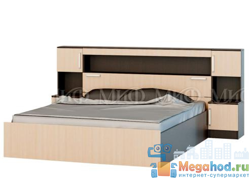 Кровать с надстройкой и тумбами "Бася" Миф от магазина мебели МегаХод.РФ