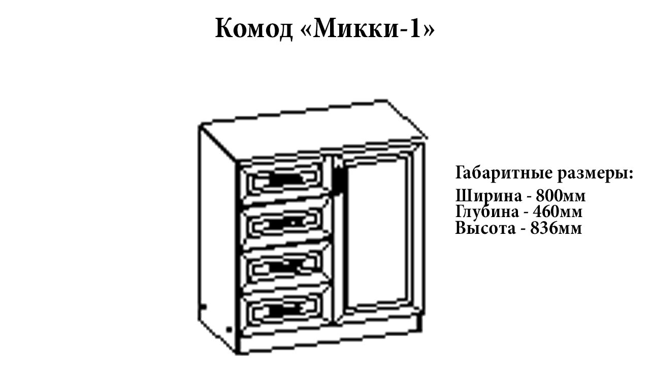 Комод "Микки-1" от магазина мебели МегаХод.РФ