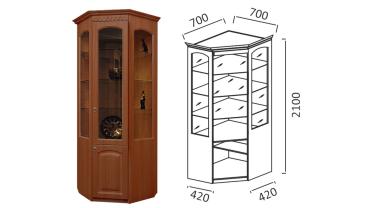 Шкаф МЦН витрина угловая "Гармония 4" Шкаф МЦН витрина угловая "Гармония 4"