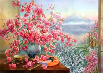 Репродукция "Букет сакуры"