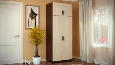 Шкаф 2-х ств. с перегородкой