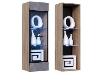 Пенал-витрина навесная "Нэнси New" ЛДСП