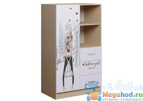 Шкаф комбинированный фотопечать "Вега NEW" Миф от магазина мебели МегаХод.РФ