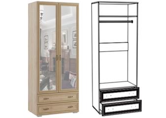 Шкаф 2-х створчатый с зеркалом "Ливорно" Шкаф 2-х створчатый с зеркалом "Ливорно"