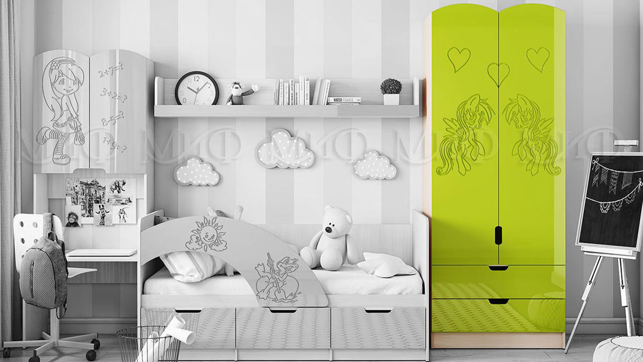 Шкаф 2-х створчатый "Юниор 3" от магазина мебели МегаХод.РФ