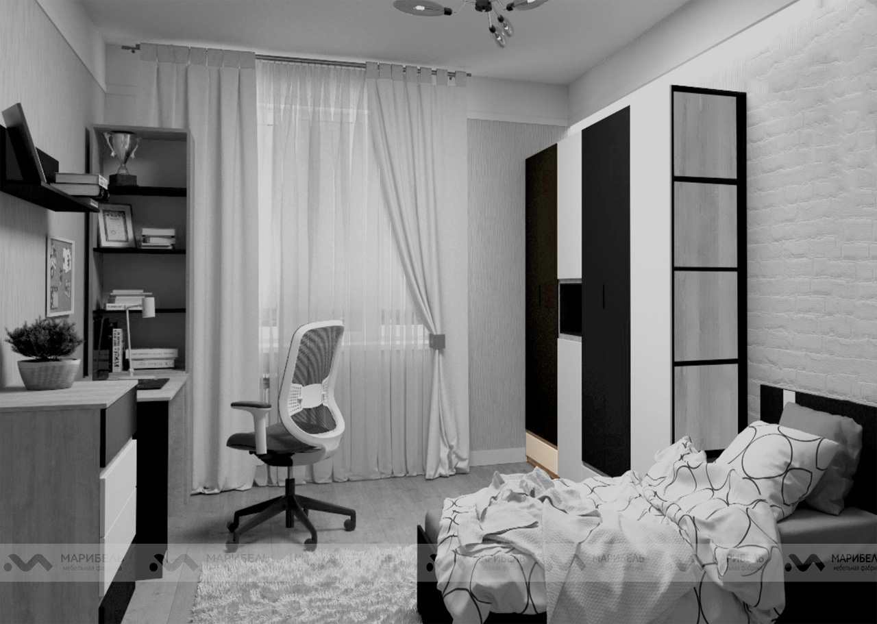 Шкаф 2-х створчатый "Юниор 4" от магазина мебели МегаХод.РФ