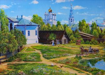 Репродукция "Деревенские будни"