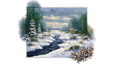 Репродукция "Зимняя избушка"