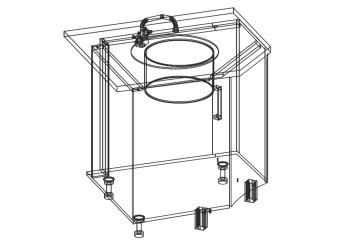 Кухонный стол угловая мойка "Бомбей" 850