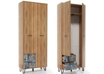 Шкаф 2-х створчатый с ящиками "Колибри" SV